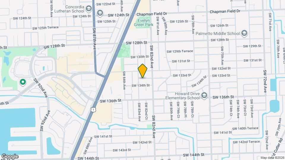 8260 SW 133rd St Map and Location Details