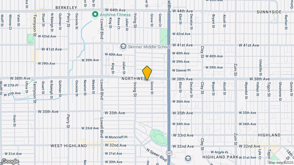 3130 W 38th Ave Map and Location Details