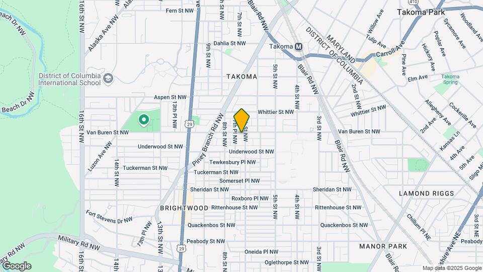 706 Van Buren St NW Map and Location Details