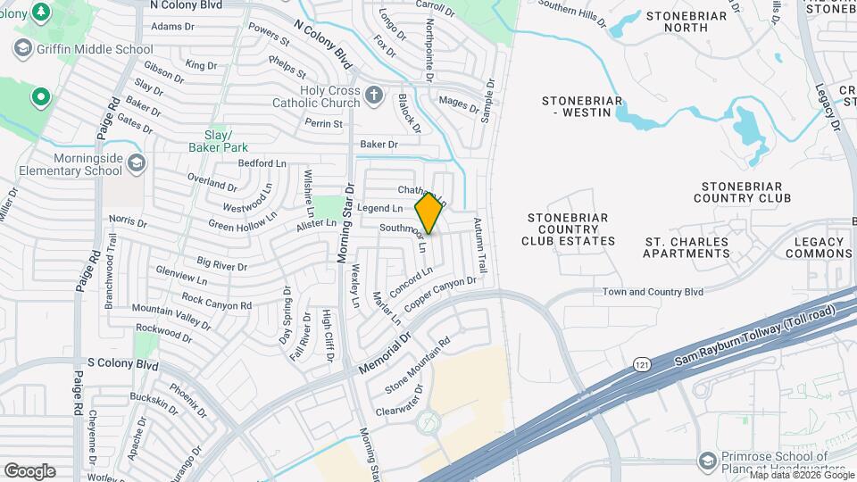 5908 Southmoor Ln Map and Location Details