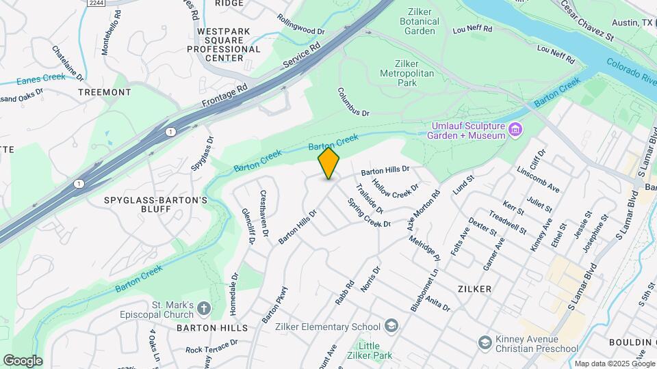 1502 Barton Hills Dr Mapa y Detalles de la Ubicación