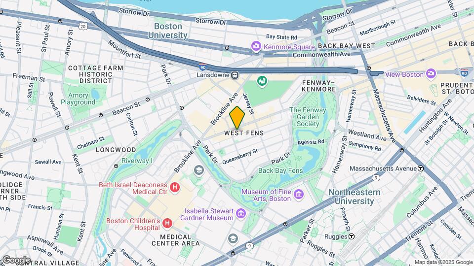 1350 Boylston St Map and Location Details