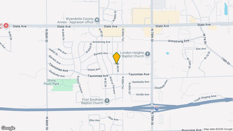 700 N 80 Pl Map and Location Details