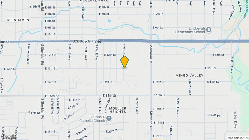 1307 S 77th E Ave Map and Location Details