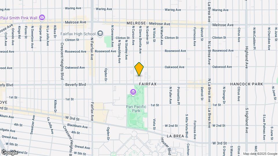 327 N Sierra Bonita Ave Mapa y Detalles de la Ubicación