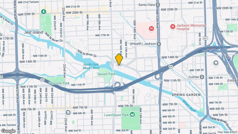 1610 NW N. River Dr Map and Location Details