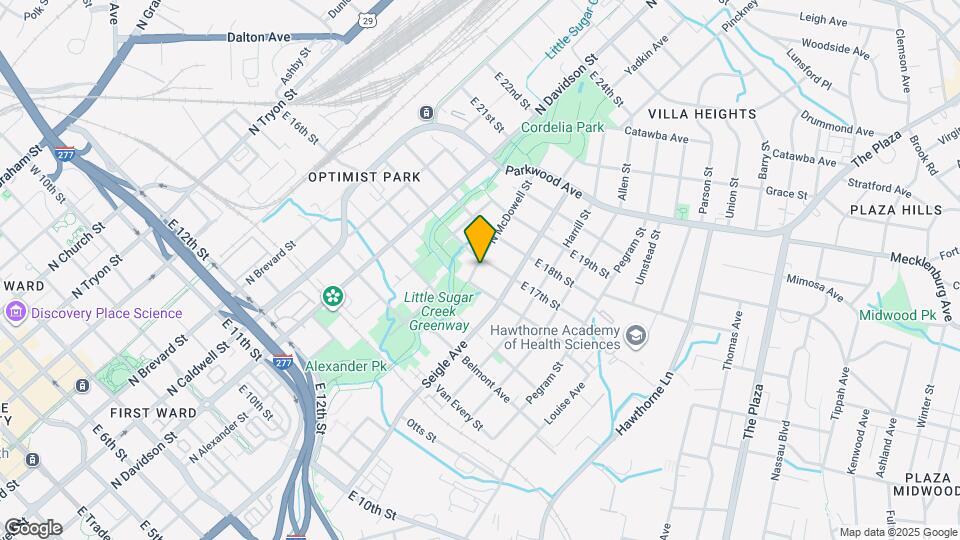 1314 N McDowell Map and Location Details