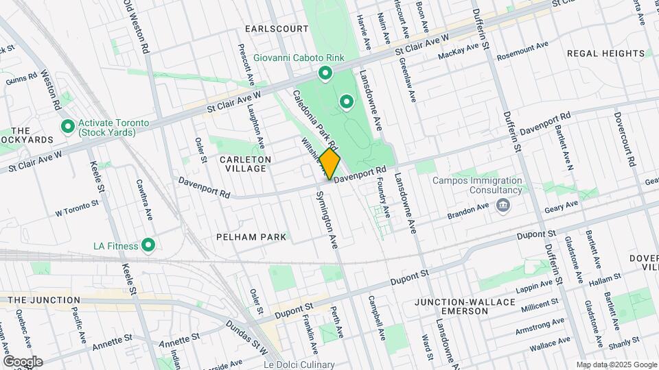 1825 Davenport Rd Map and Location Details