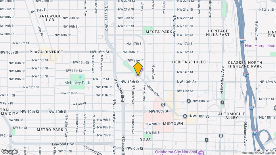 1421 Classen Dr Map and Location Details