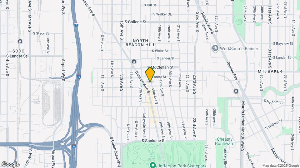 1724 S Stevens St Map and Location Details