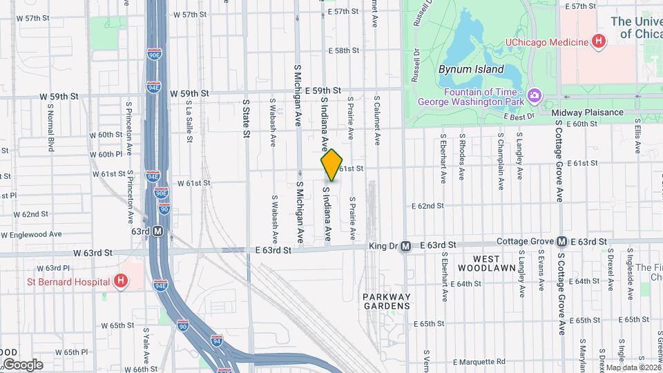 6135 S Indiana Ave Map and Location Details