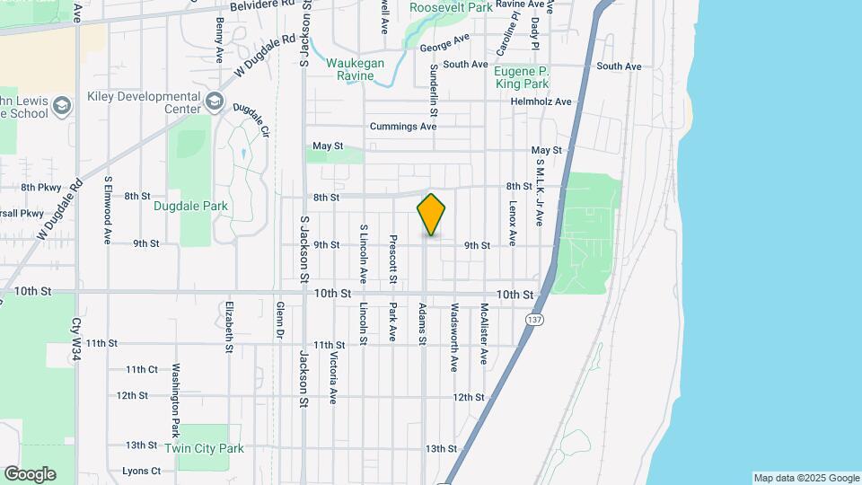 853 Adams St Map and Location Details