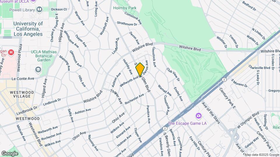 1307 S Beverly Glen Blvd Mapa y Detalles de la Ubicación
