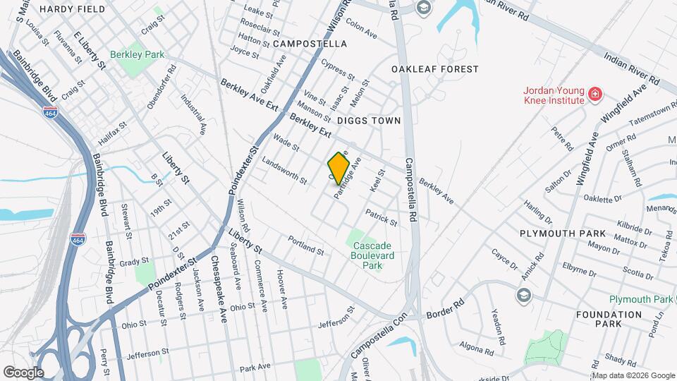 732 Partridge Ave Map and Location Details