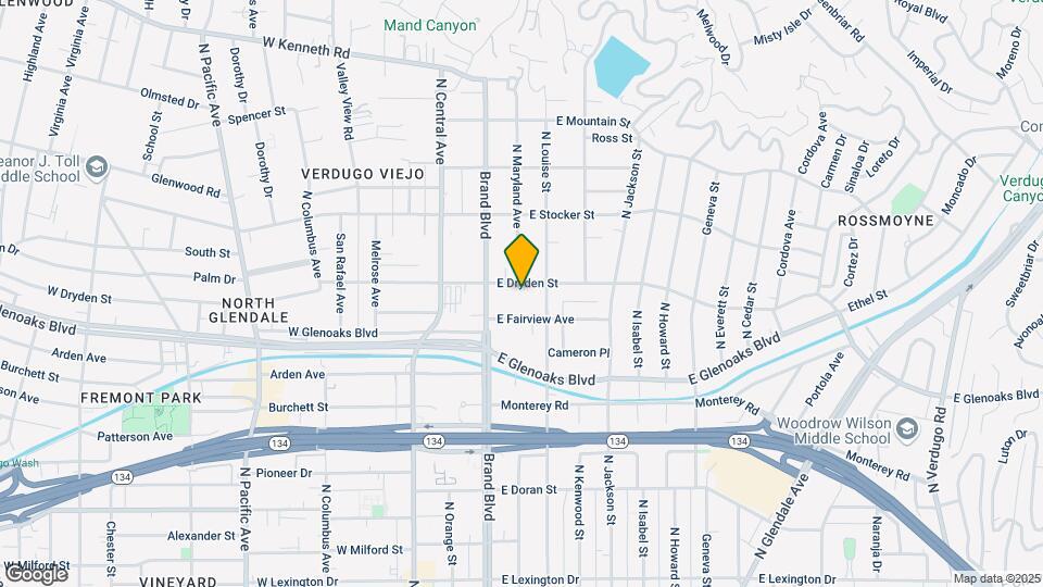 200 E Dryden St Map and Location Details