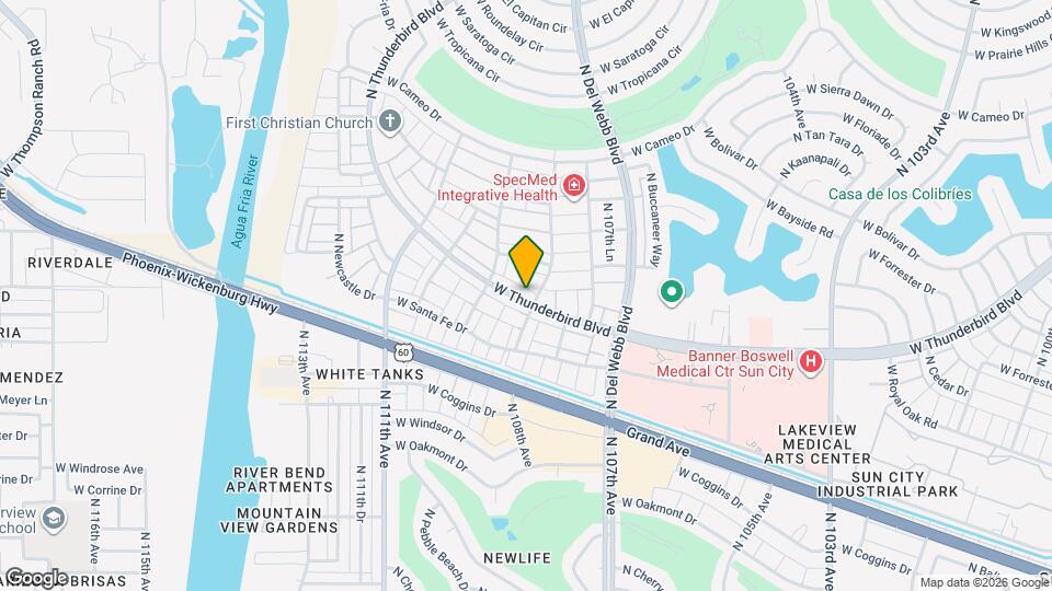 10860 W Thunderbird Blvd Map and Location Details