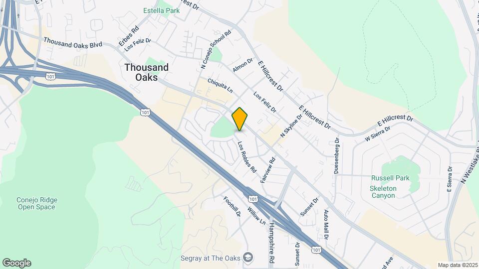 2661 Los Robles Rd Map and Location Details