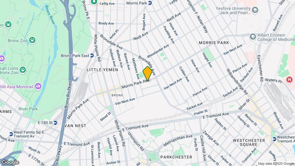 850 Morris Park Ave Mapa y Detalles de la Ubicación
