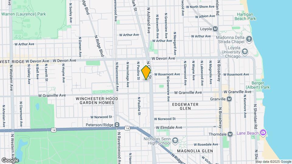 1611 W Thome Ave Map and Location Details