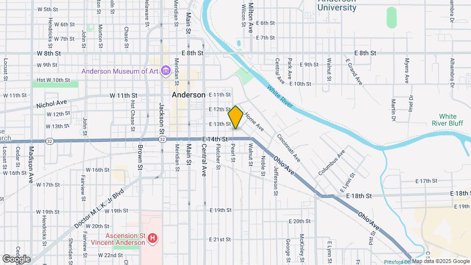 1320 Pearl St Map and Location Details