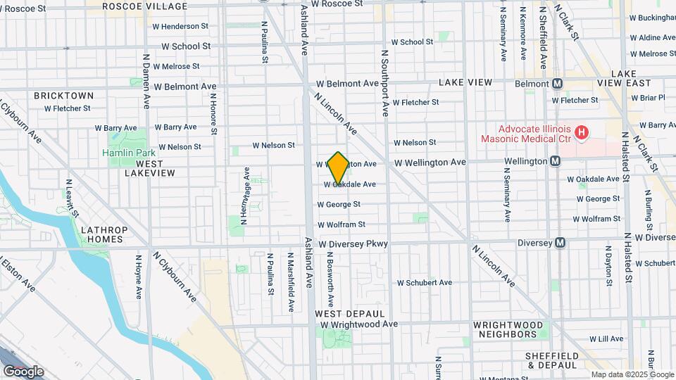 1515 W Oakdale Ave Map and Location Details