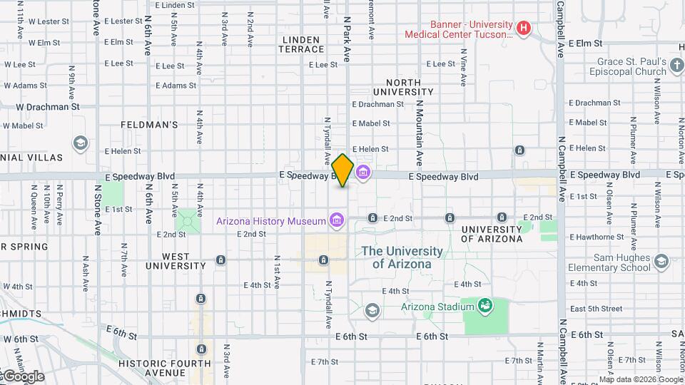 1031 N Park Ave Mapa y Detalles de la Ubicación