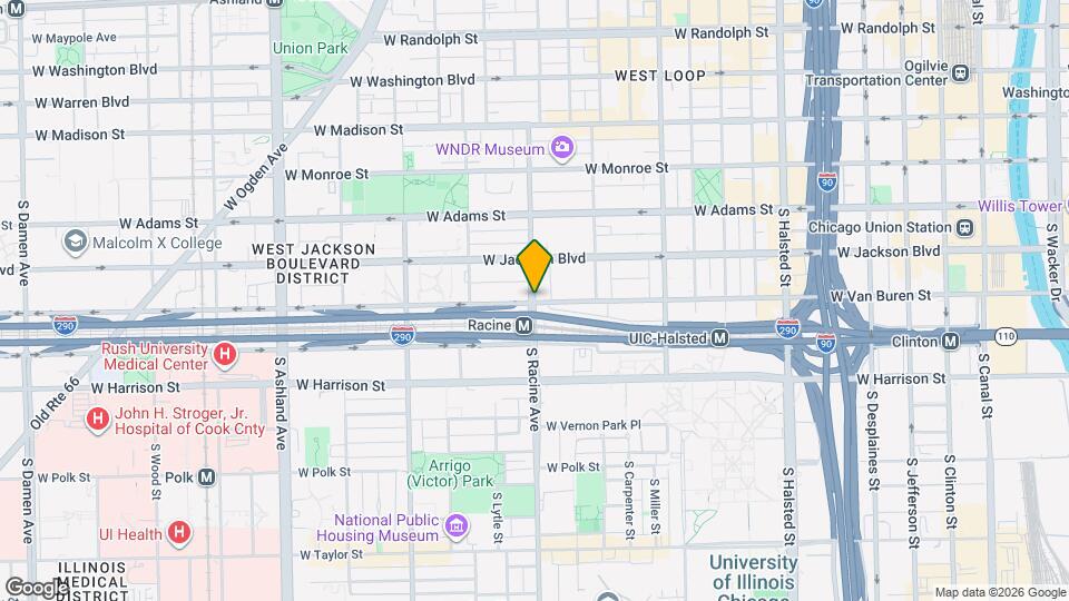 1198 W Van Buren St Mapa y Detalles de la Ubicación