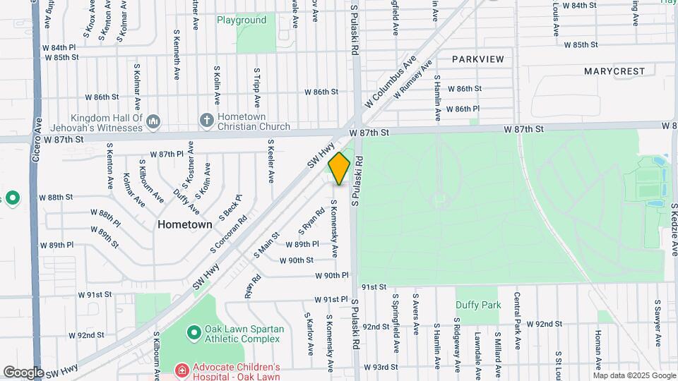 8813 S Komensky Ave Map and Location Details