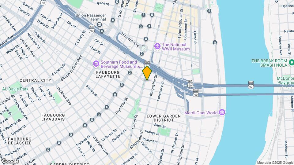 1210 Camp St Map and Location Details
