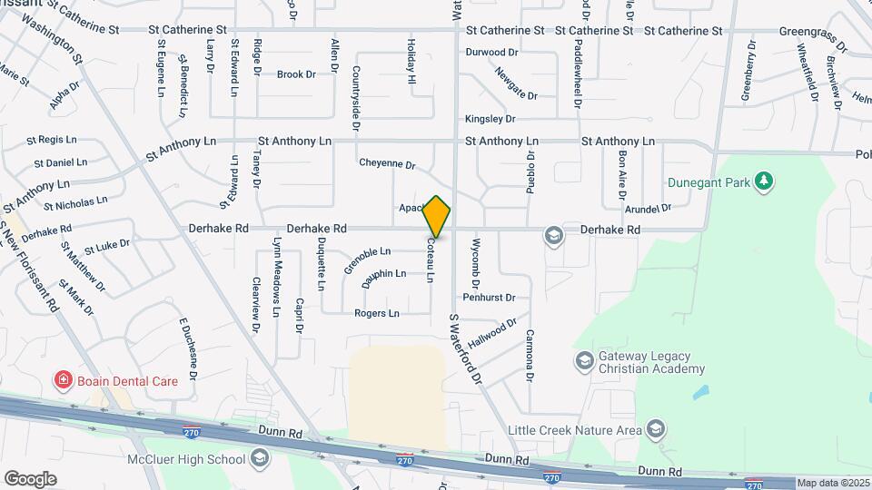 250 Coteau Ln Map and Location Details