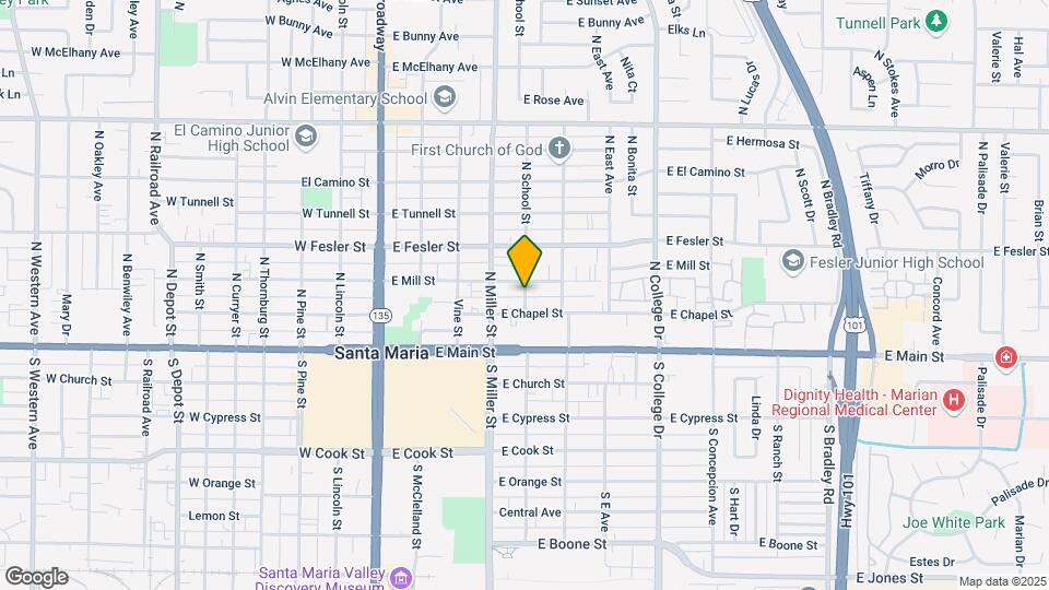 223 North School Street Map and Location Details