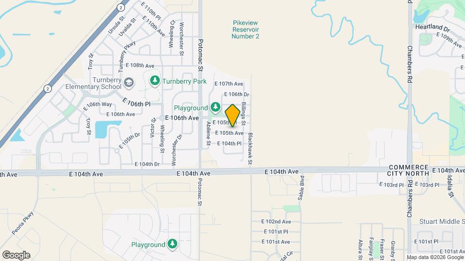13955 E 105th Ave Map and Location Details