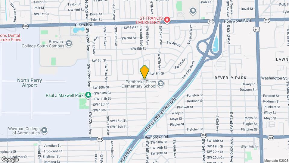 6800 SW 9th St Map and Location Details