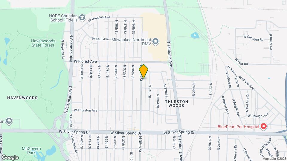 5884 N 35th St Map and Location Details