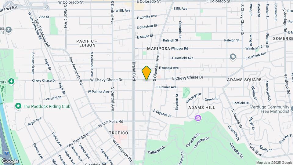 208 E Chevy Chase Dr Map and Location Details