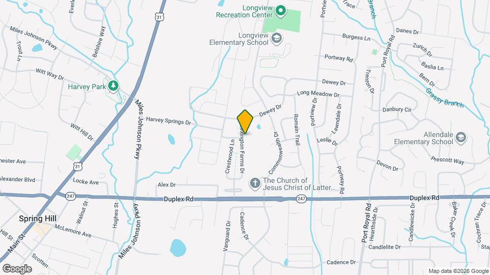 1036 Lexington Farms Dr Map and Location Details