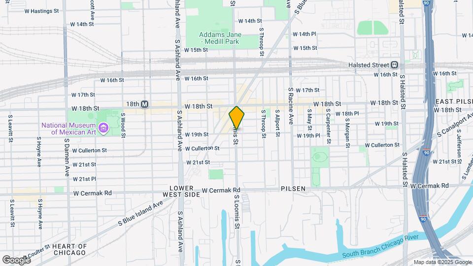 1904 S Loomis St, Unit 2nd Floor Map and Location Details