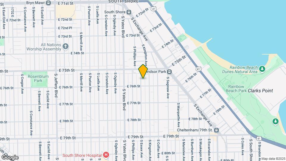 7541 S Essex Ave Map and Location Details