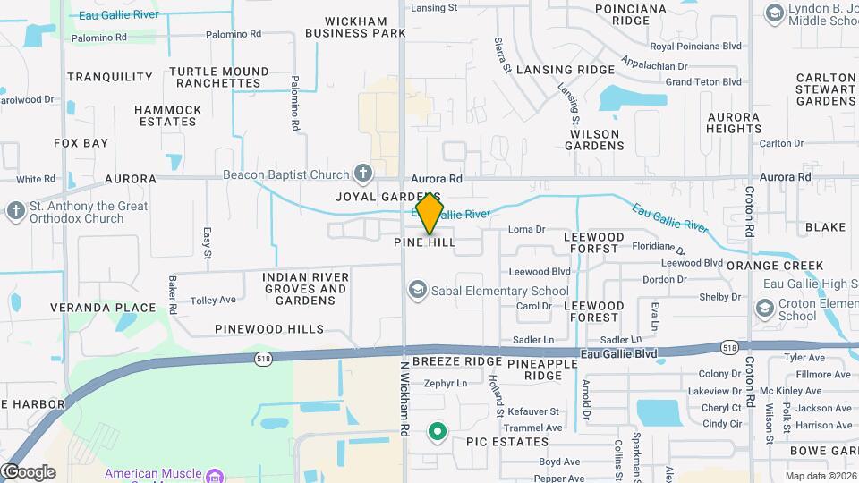 1642 Pine Hill Dr Map and Location Details