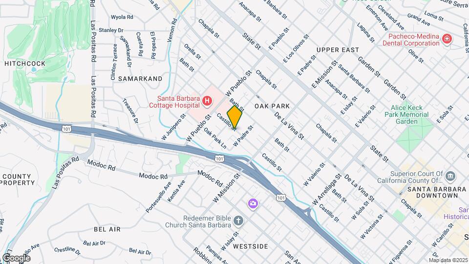 2117 Castillo St Map and Location Details