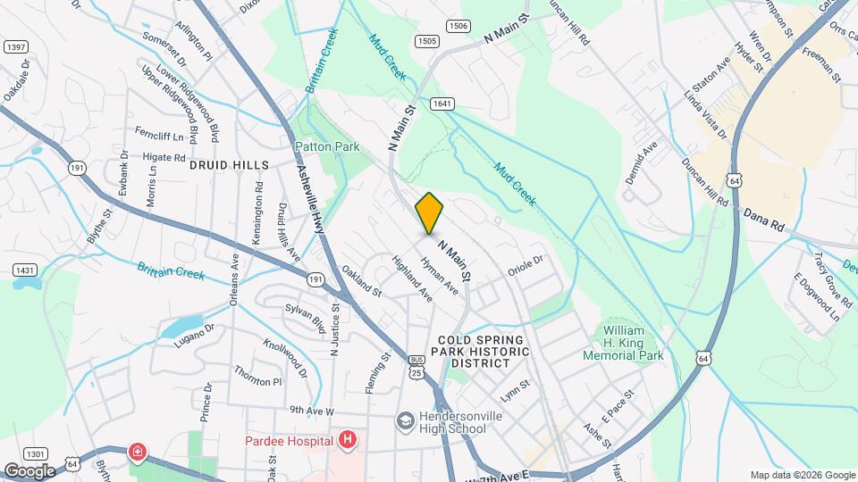 1293 N Main St Map and Location Details