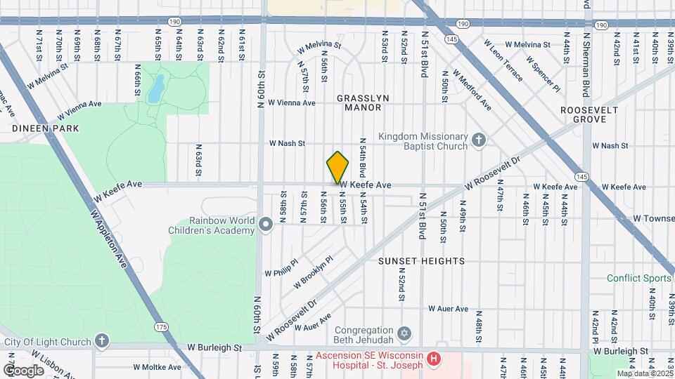 5503-5511 W Keefe Ave Mapa y Detalles de la Ubicación