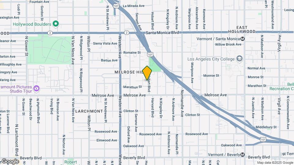 815 N Hobart Blvd Map and Location Details
