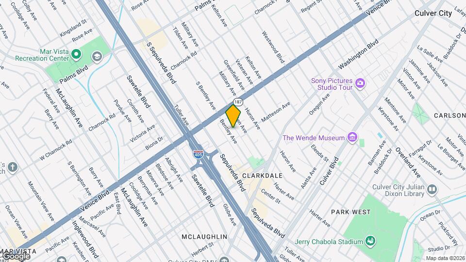 3858 Bentley Ave Map and Location Details