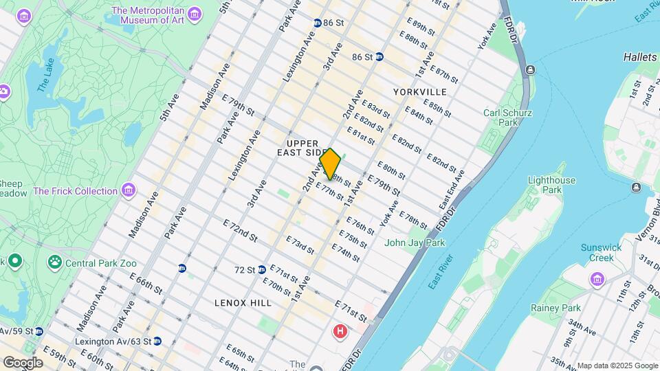 325 E 77th St Map and Location Details