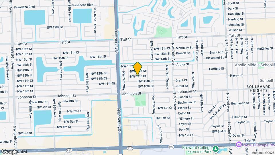 7870 NW 11th Ct Map and Location Details
