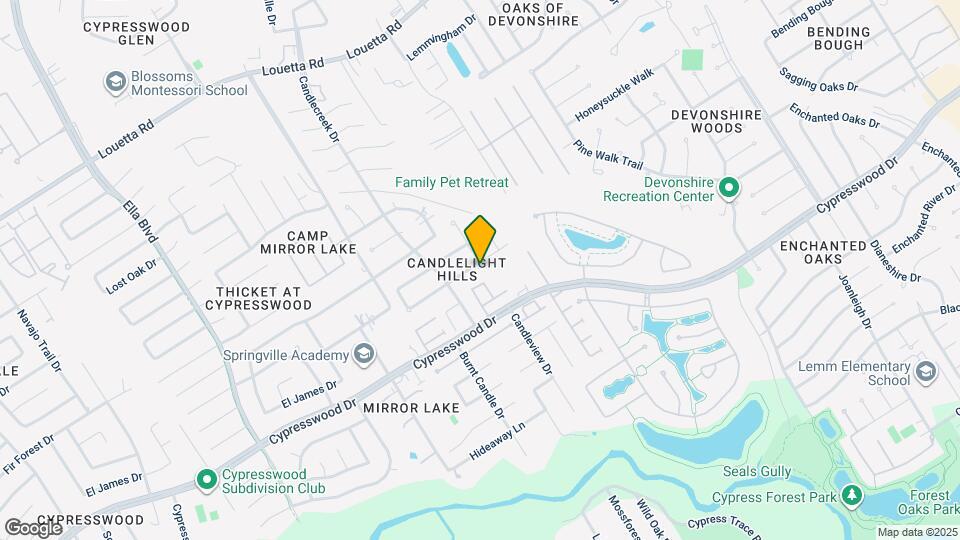 3303 Candleway Dr Map and Location Details