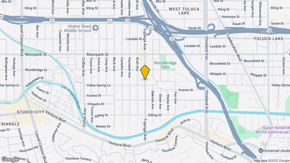 4277 Tujunga Ave, Unit 2 Mapa y Detalles de la Ubicación