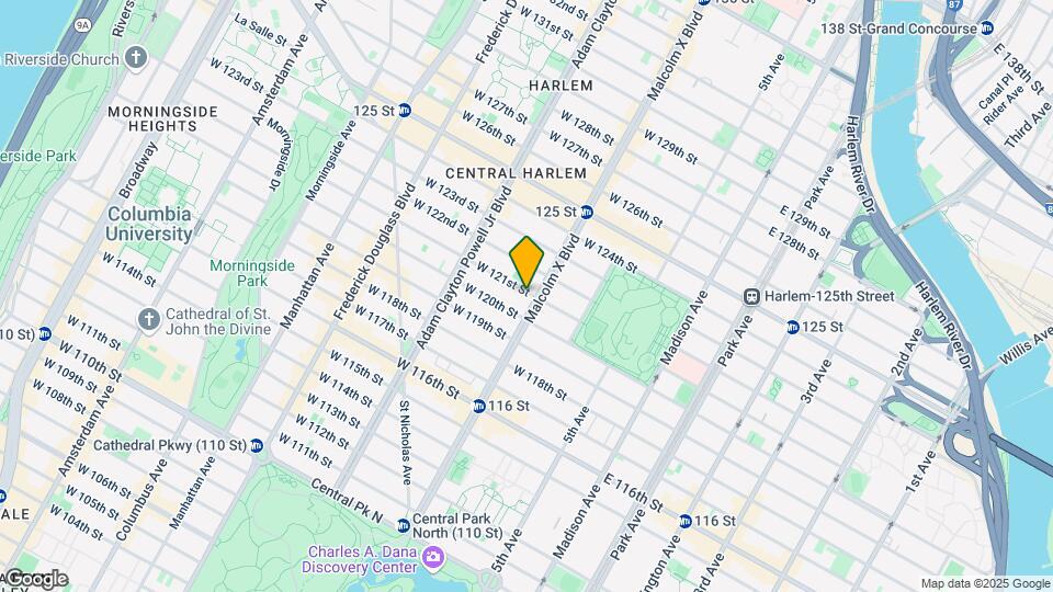 100 W 121st St Map and Location Details