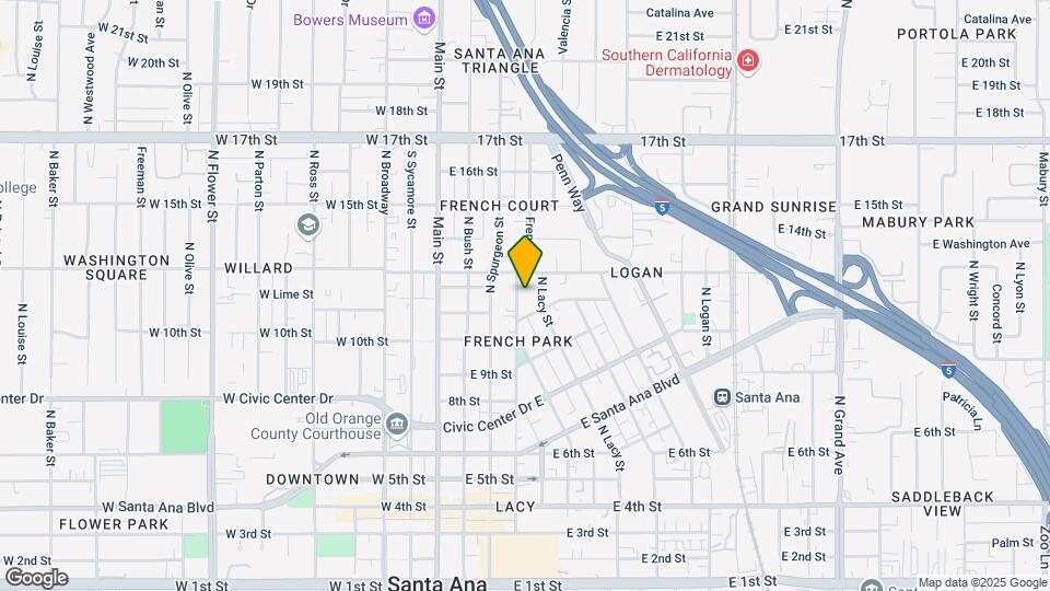 1121 N French St Mapa y Detalles de la Ubicación